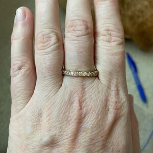 Diamonique Gold eternity Band